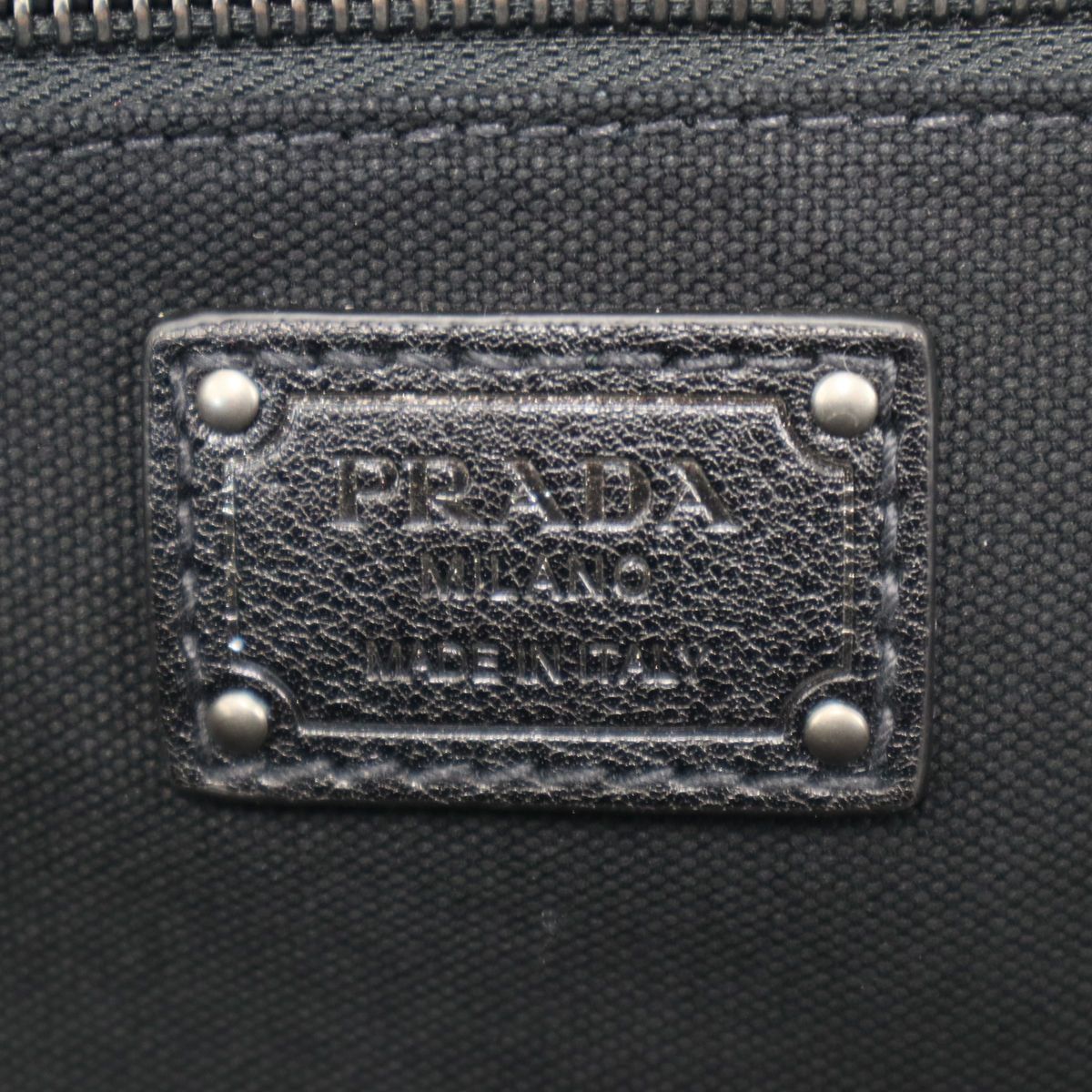 Prada Route Large Leather Tote Bag Black — view 5