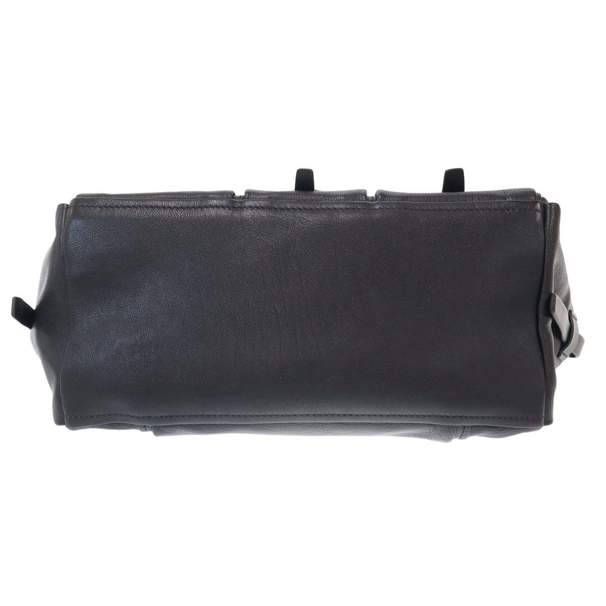 Prada Route Large Leather Tote Bag Black — view 4
