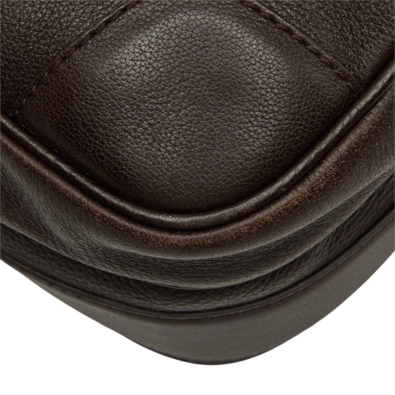 Gucci Crossbody Shoulder Bag Dark Brown Leather — view 4