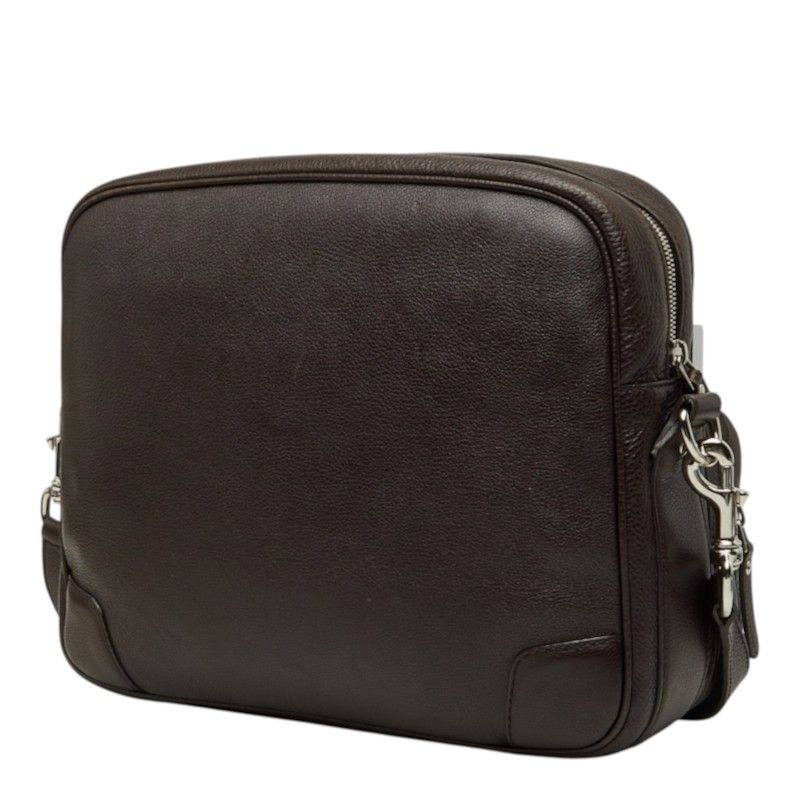Gucci Crossbody Shoulder Bag Dark Brown Leather — view 2