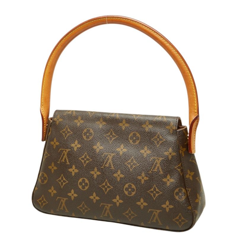 Louis Vuitton Monogram Mini Looping Shoulder Bag Brown Leather — view 2