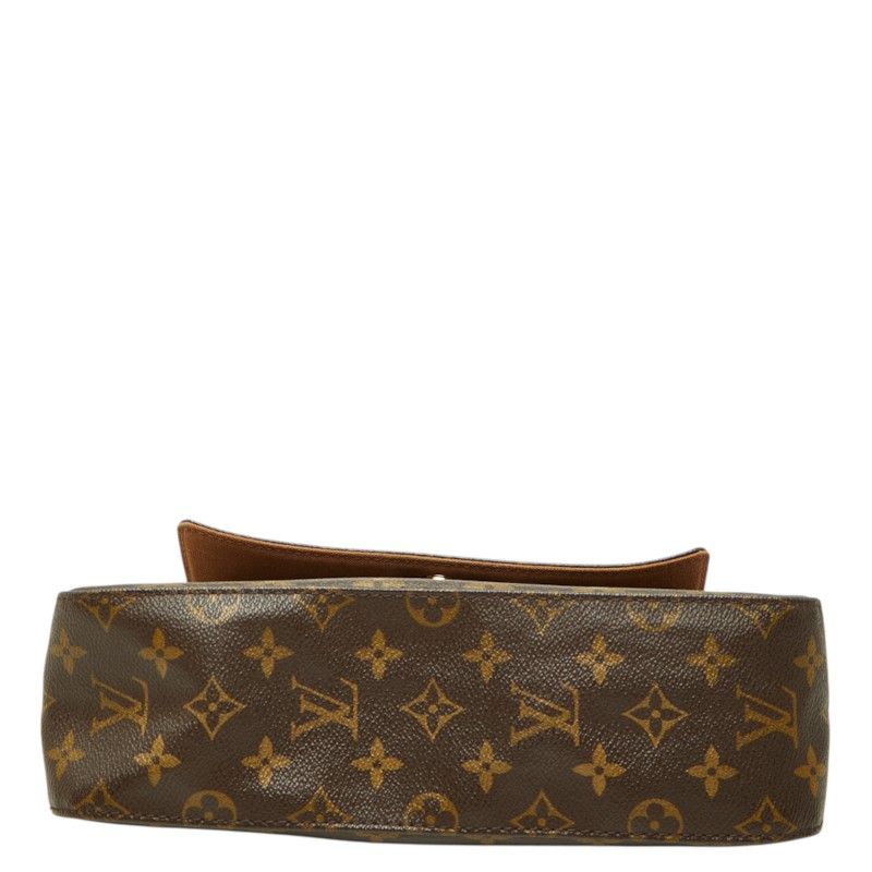 Louis Vuitton Monogram Mini Looping Shoulder Bag Brown Leather — view 3