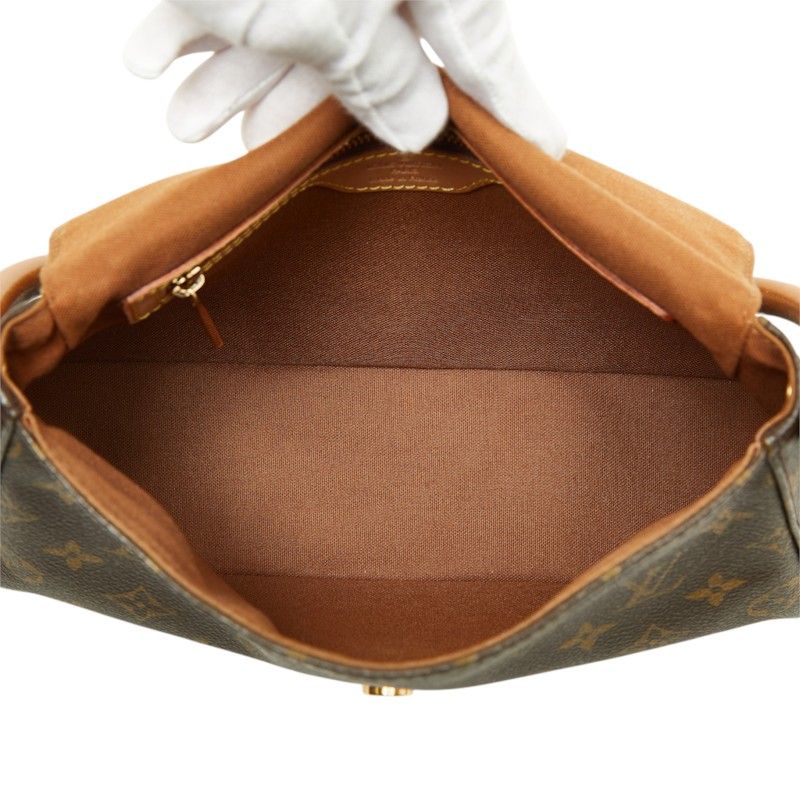 Louis Vuitton Monogram Mini Looping Shoulder Bag Brown Leather — view 8