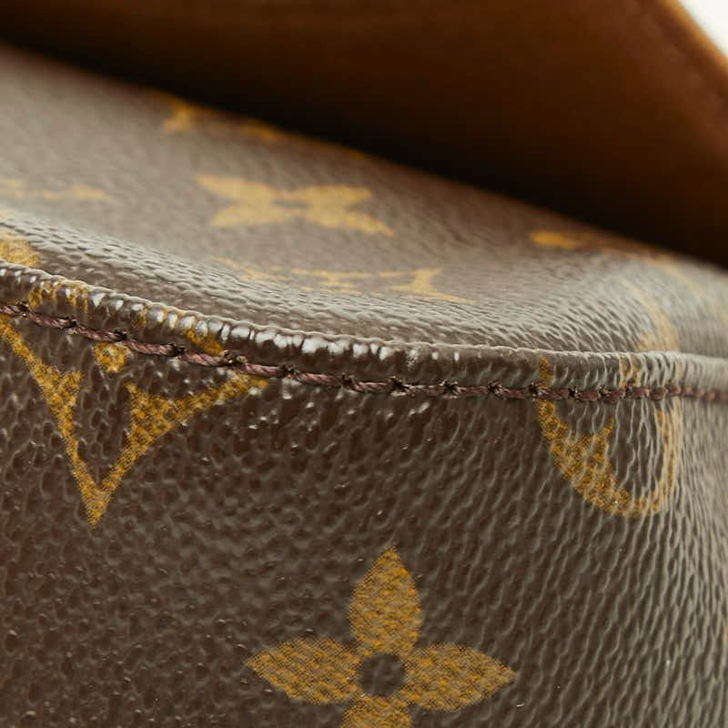 Louis Vuitton Monogram Mini Looping Shoulder Bag Brown Leather — view 4