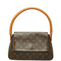 Louis Vuitton Monogram Mini Looping Shoulder Bag Brown Leather