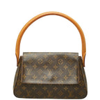 Louis Vuitton Monogram Mini Looping Shoulder Bag Brown Leather