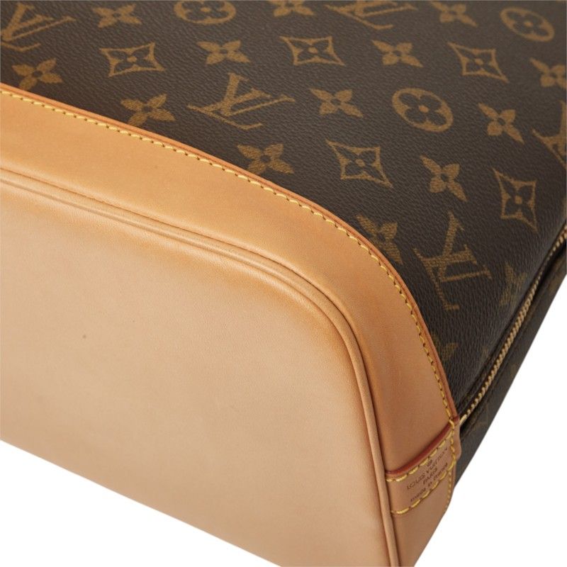 Louis Vuitton Monogram Alma PM Vintage Shape Handbag Brown Leather — view 4