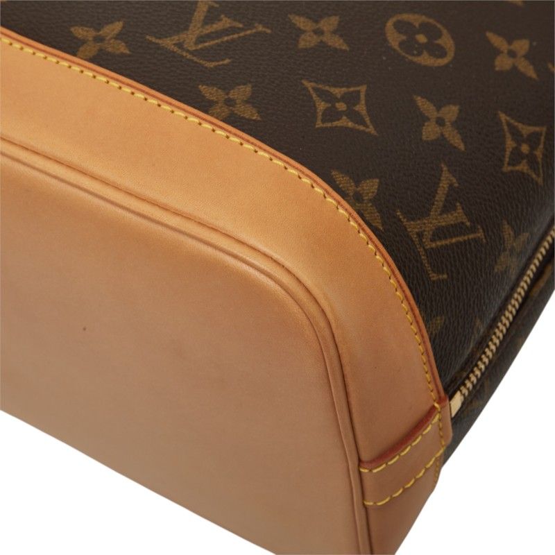 Louis Vuitton Monogram Alma PM Vintage Shape Handbag Brown Leather — view 7