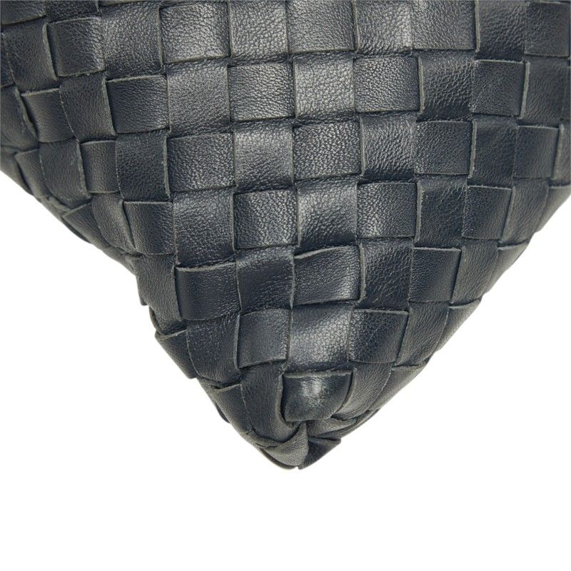 Bottega Veneta Intrecciato Crossbody Shoulder Bag Navy Leather — view 7