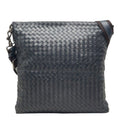 Bottega Veneta Intrecciato Crossbody Shoulder Bag Navy Leather