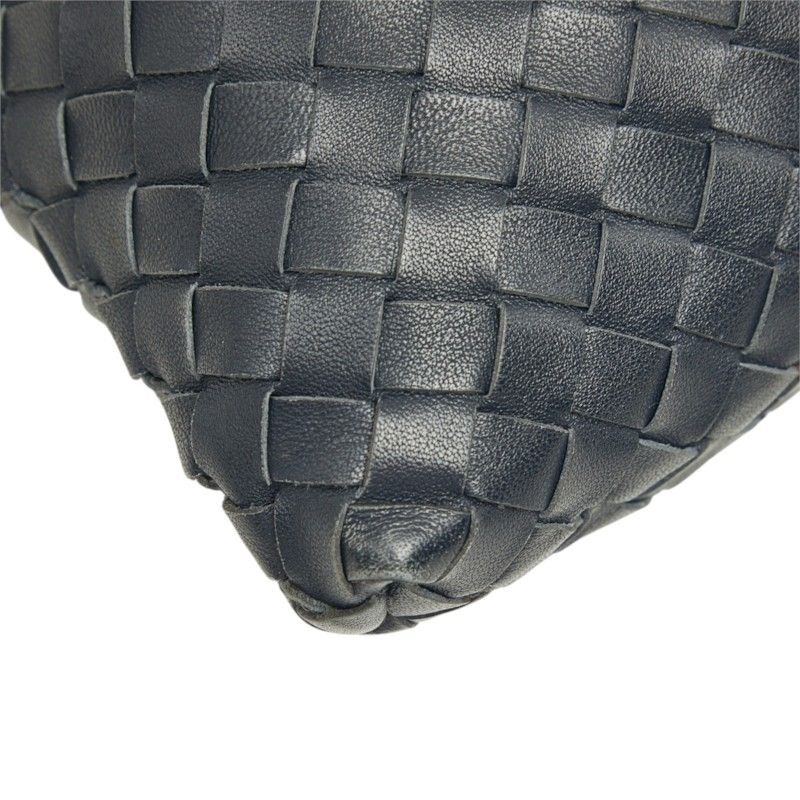 Bottega Veneta Intrecciato Crossbody Shoulder Bag Navy Leather — view 5