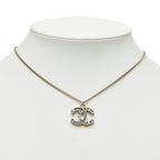 Chanel CC Logo Chain Pendant 07 Black Gold Plated Faux Pearl Rhinestone — view 7