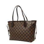Louis Vuitton Damier Neverfull PM Tote Bag Brown Leather — view 2