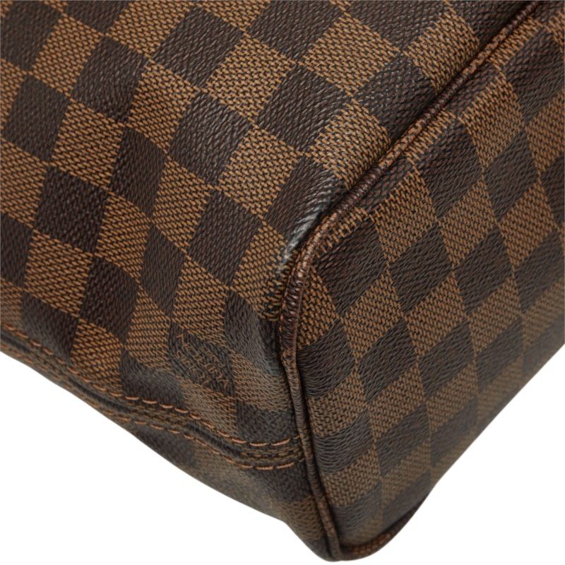 Louis Vuitton Damier Neverfull PM Tote Bag Brown Leather — view 7