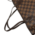 Louis Vuitton Damier Neverfull PM Tote Bag Brown Leather — view 8