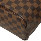 Louis Vuitton Damier Neverfull PM Tote Bag Brown Leather — view 6