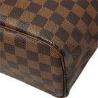 Louis Vuitton Damier Neverfull PM Tote Bag Brown Leather — view 4