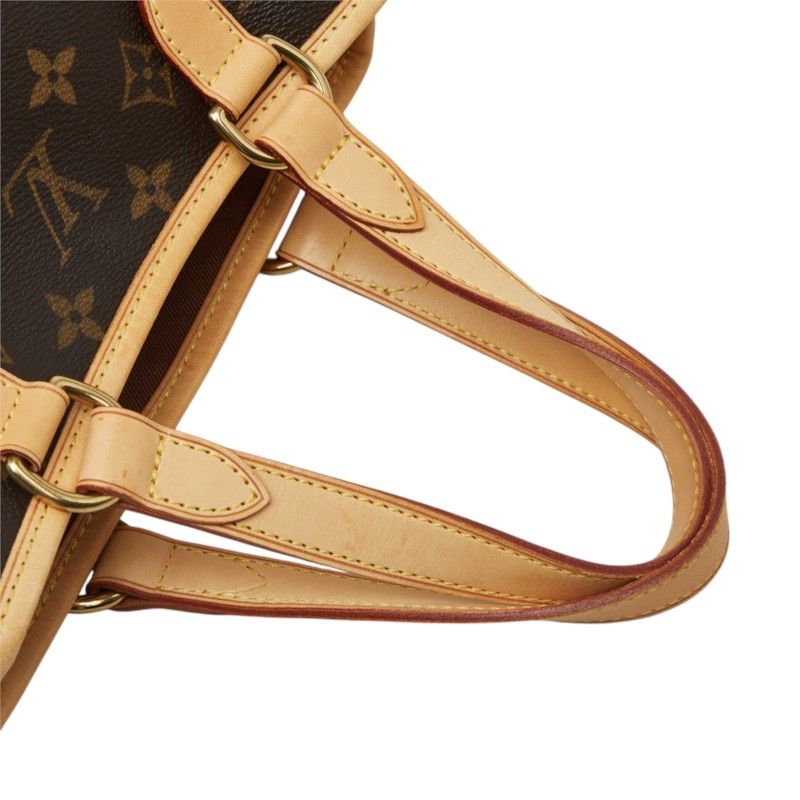Louis Vuitton Monogram Batignolles Handbag Brown Leather — view 8