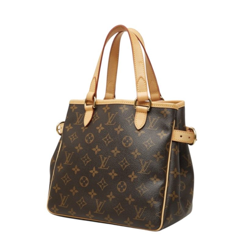 Louis Vuitton Monogram Batignolles Handbag Brown Leather — view 2