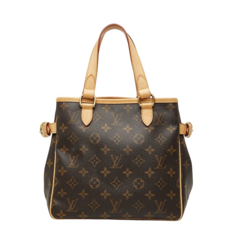 Louis Vuitton Monogram Batignolles Handbag Brown Leather