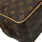 Louis Vuitton Monogram Batignolles Handbag Brown Leather — view 7