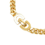 Dior Plate Chain Bracelet Gold Plated Rhinestone — view 4