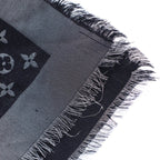 Louis Vuitton Shawl Monogram Shine Navy Silver Scarf — view 6