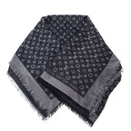 Louis Vuitton Shawl Monogram Shine Navy Silver Scarf — view 3