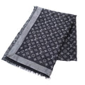 Louis Vuitton Shawl Monogram Shine Navy Silver Scarf