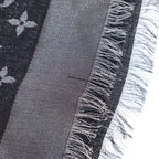 Louis Vuitton Shawl Monogram Shine Navy Silver Scarf — view 5