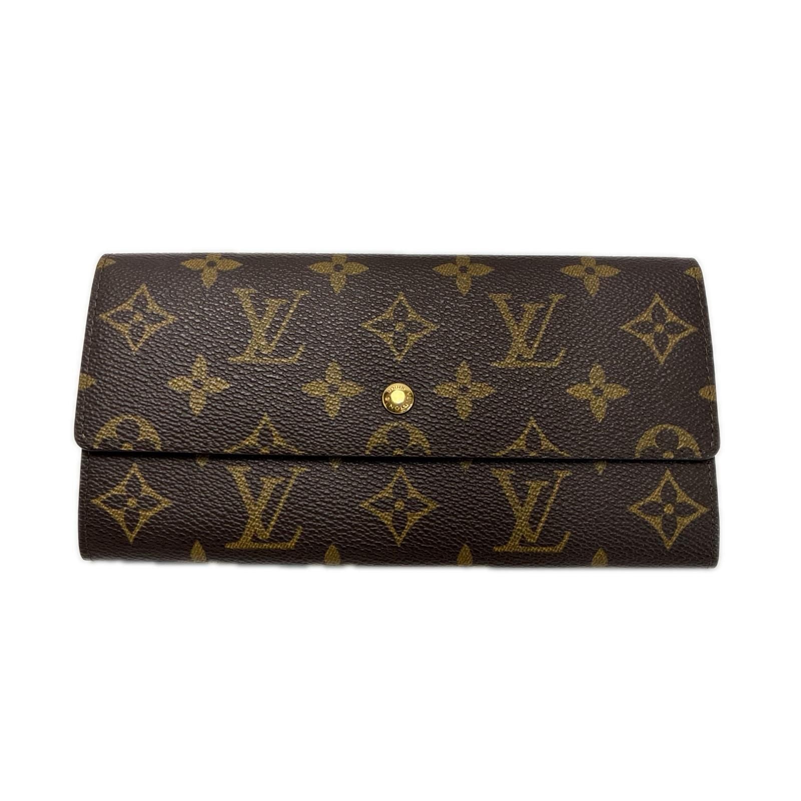 Louis Vuitton Monogram Portefeuille Monnaie Credit Wallet Gold