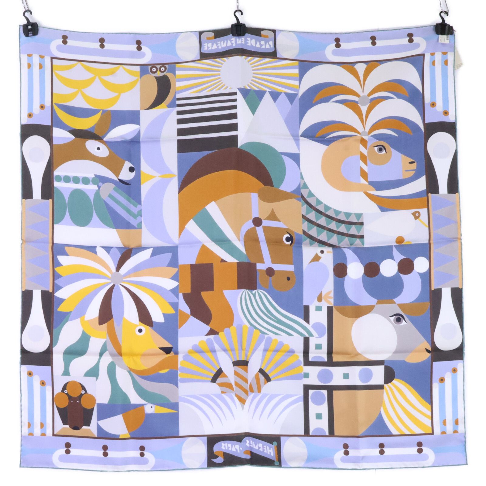Hermes 09 Carre Twill Parade en Fanfare Silk 90 Scarf — view 2