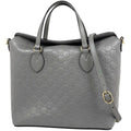 Gucci Handbag Guccissima 2-Way Leather Gray