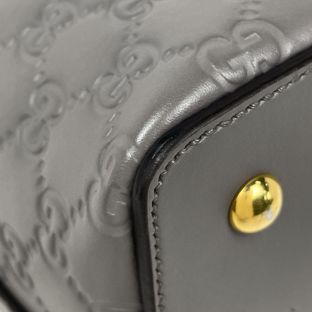 Gucci Handbag Guccissima 2-Way Leather Gray — view 3