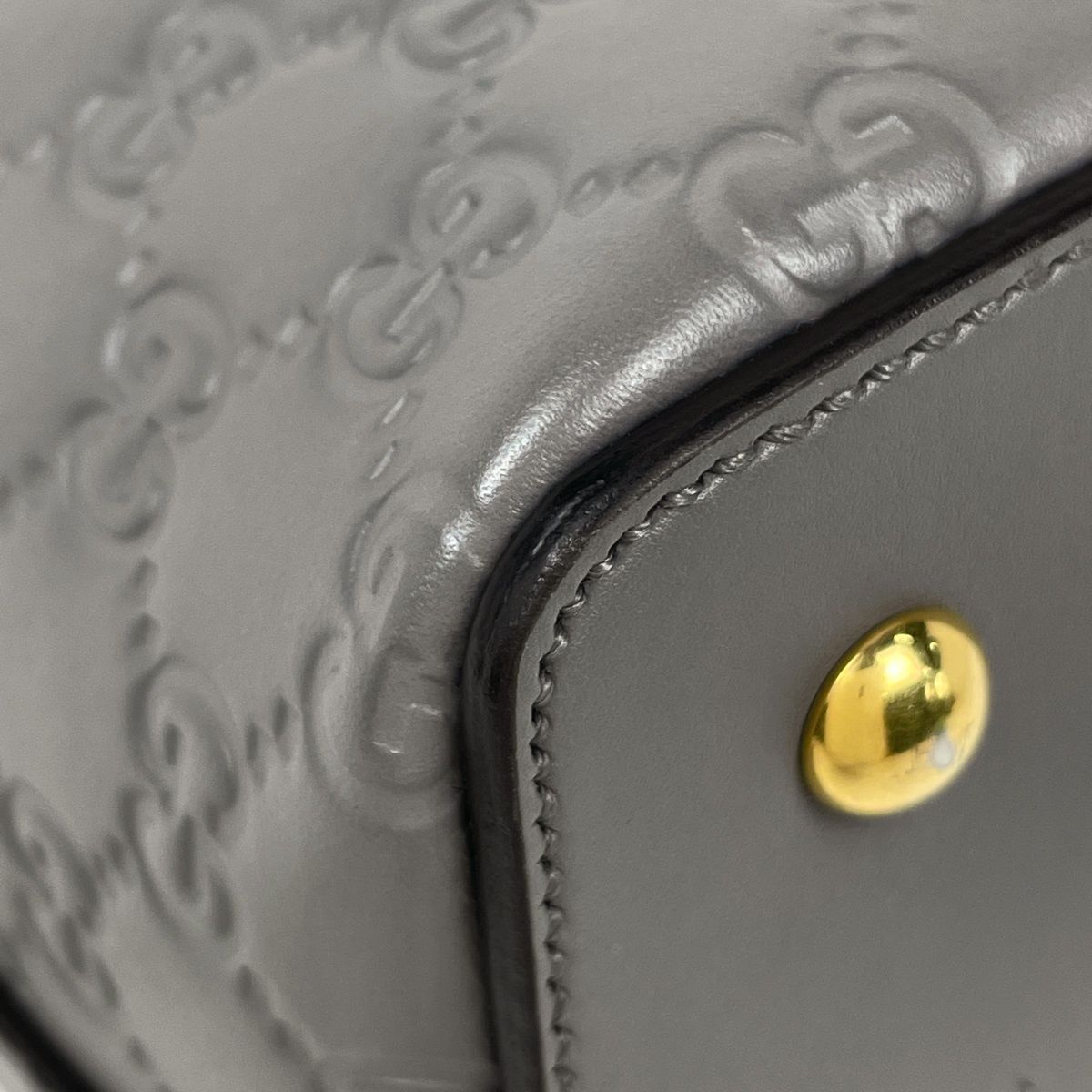 Gucci Handbag Guccissima 2-Way Leather Gray — view 3