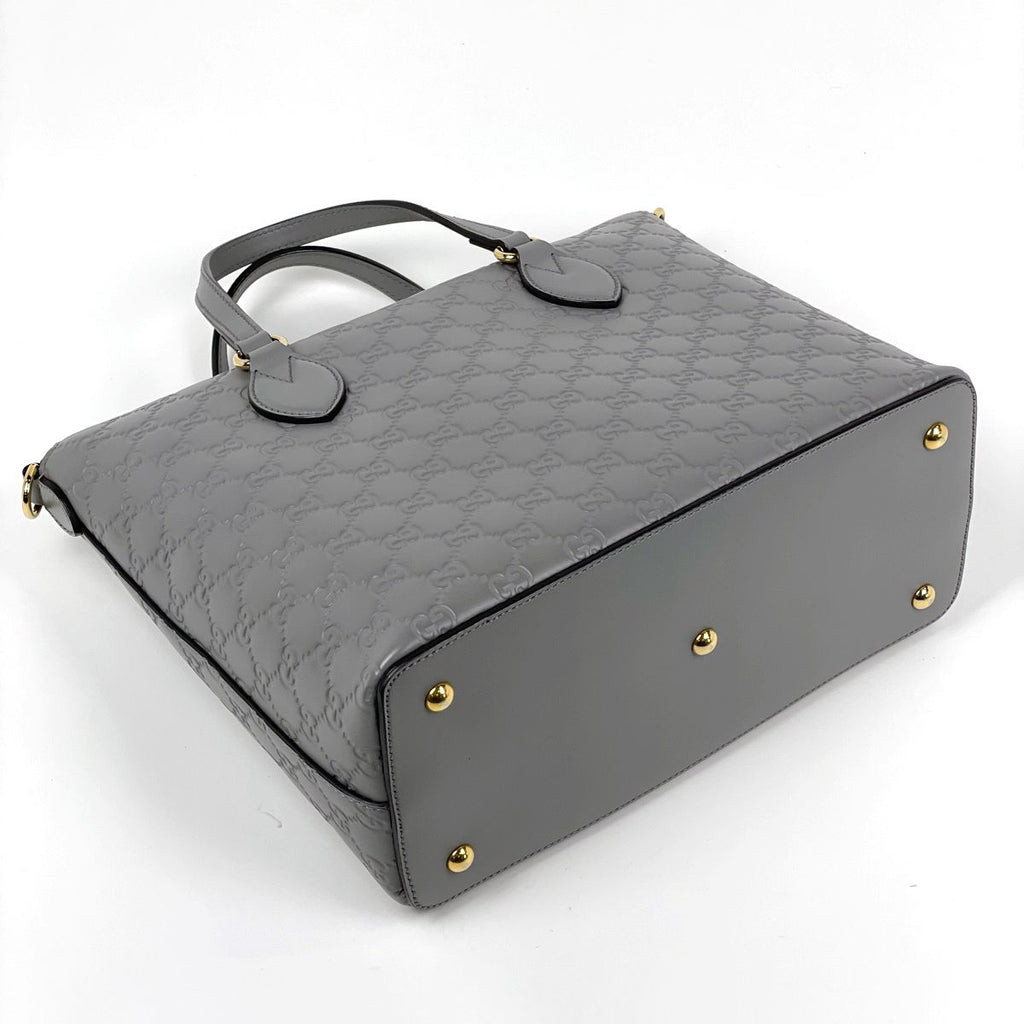 Gucci Handbag Guccissima 2-Way Leather Gray — view 2