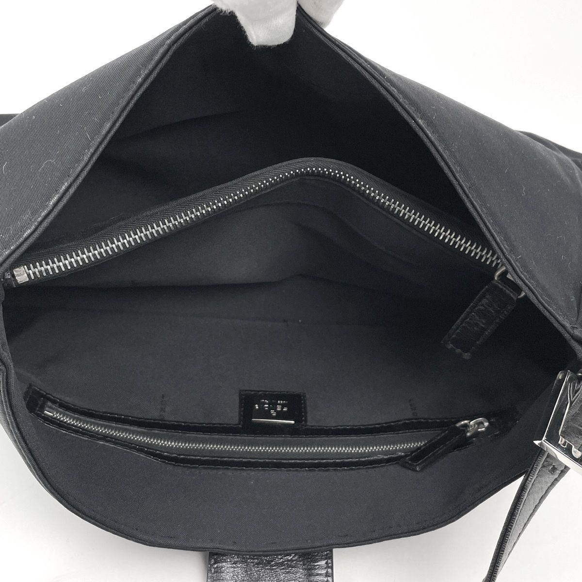 Fendi Handbag Zucca Logo Fabric Nero — view 8