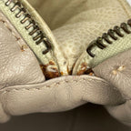 Chanel Shoulder Bag CC Logo Quilted Leather Cream — view 7