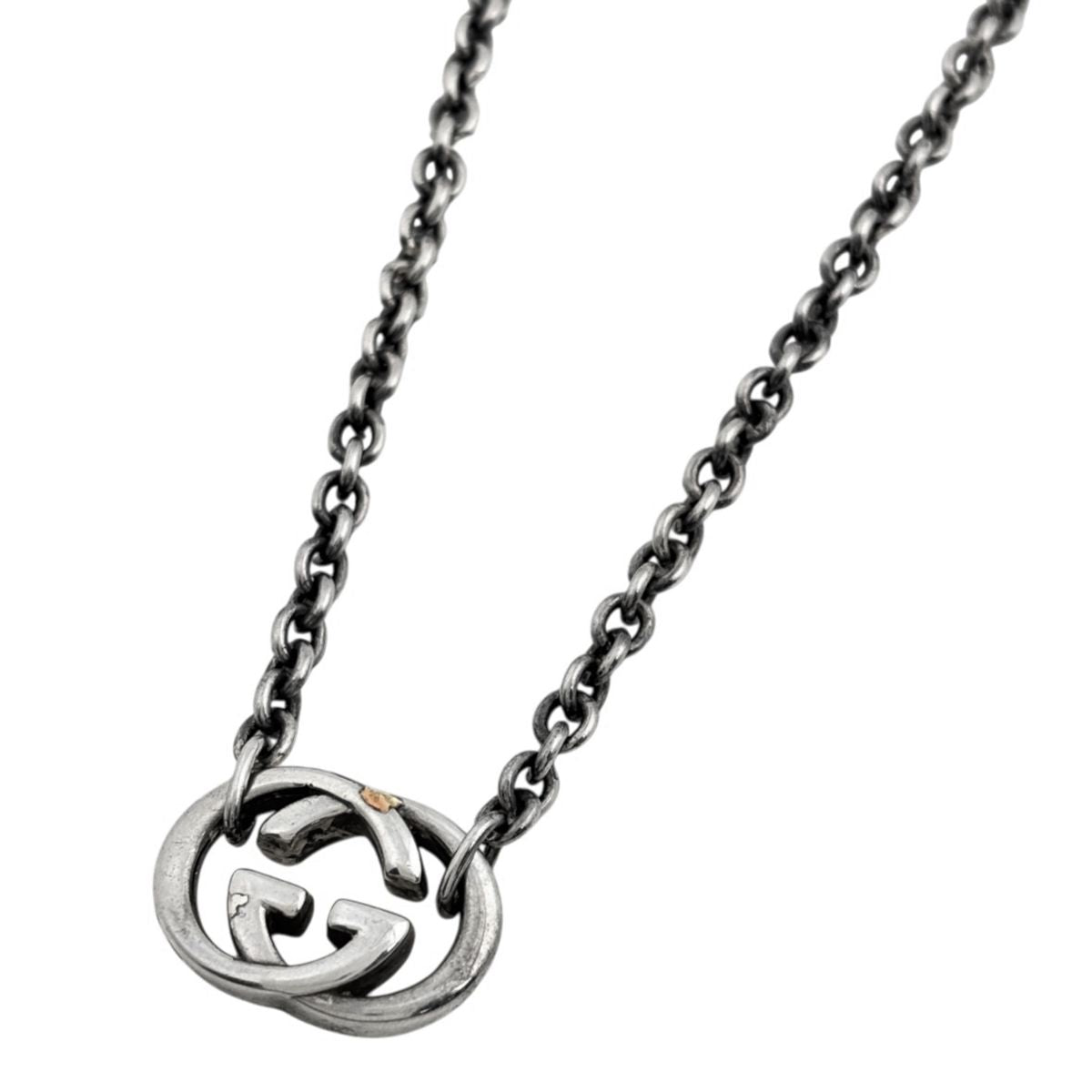 Gucci Necklace GG Logo 925 Sterling Silver