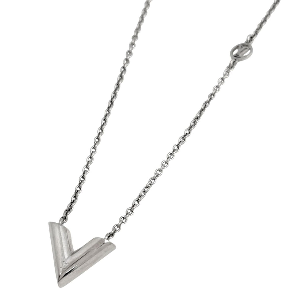 Louis Vuitton Necklace Essential V Silver Plated