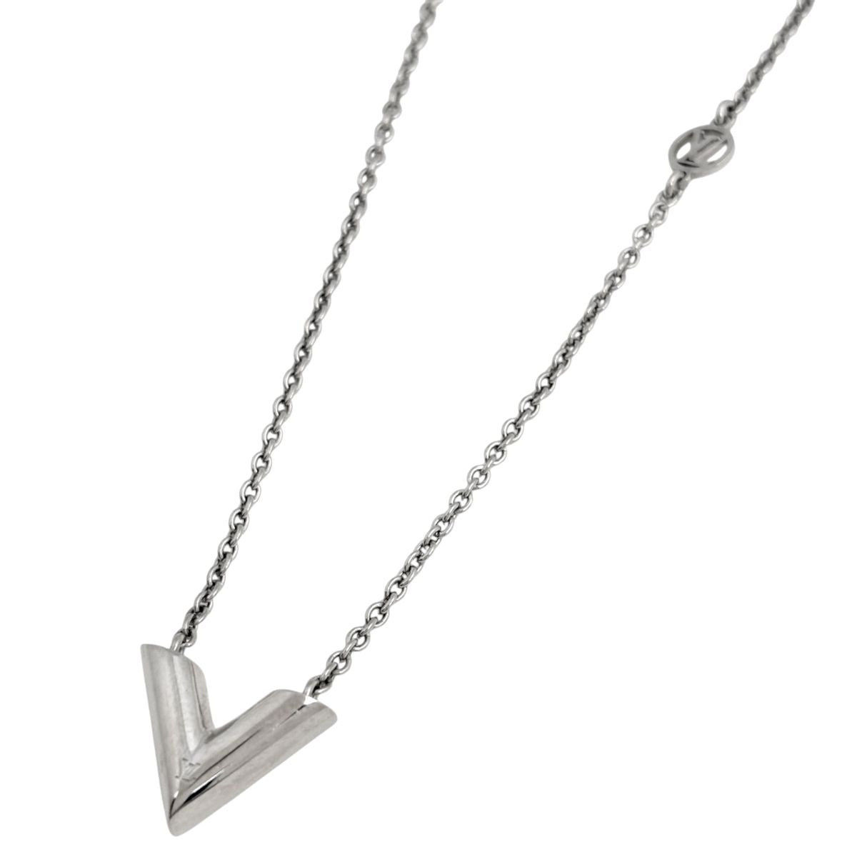 Louis Vuitton Necklace Essential V Silver Plated