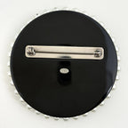 Chanel Brooch CC Logo Star Plastic Faux Pearl Black Silver — view 2