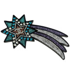 Chanel Brooch CC Logo Shooting Star Plastic Black Blue