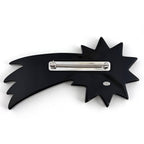Chanel Brooch CC Logo Shooting Star Plastic Black Blue — view 2