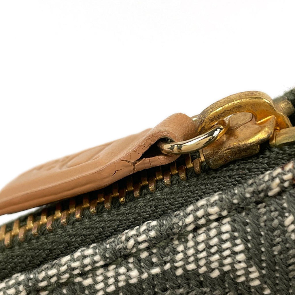 Dior Trotter Pattern Saddle Bag Canvas Green — view 4