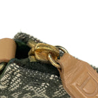 Dior Trotter Pattern Saddle Bag Canvas Green — view 5