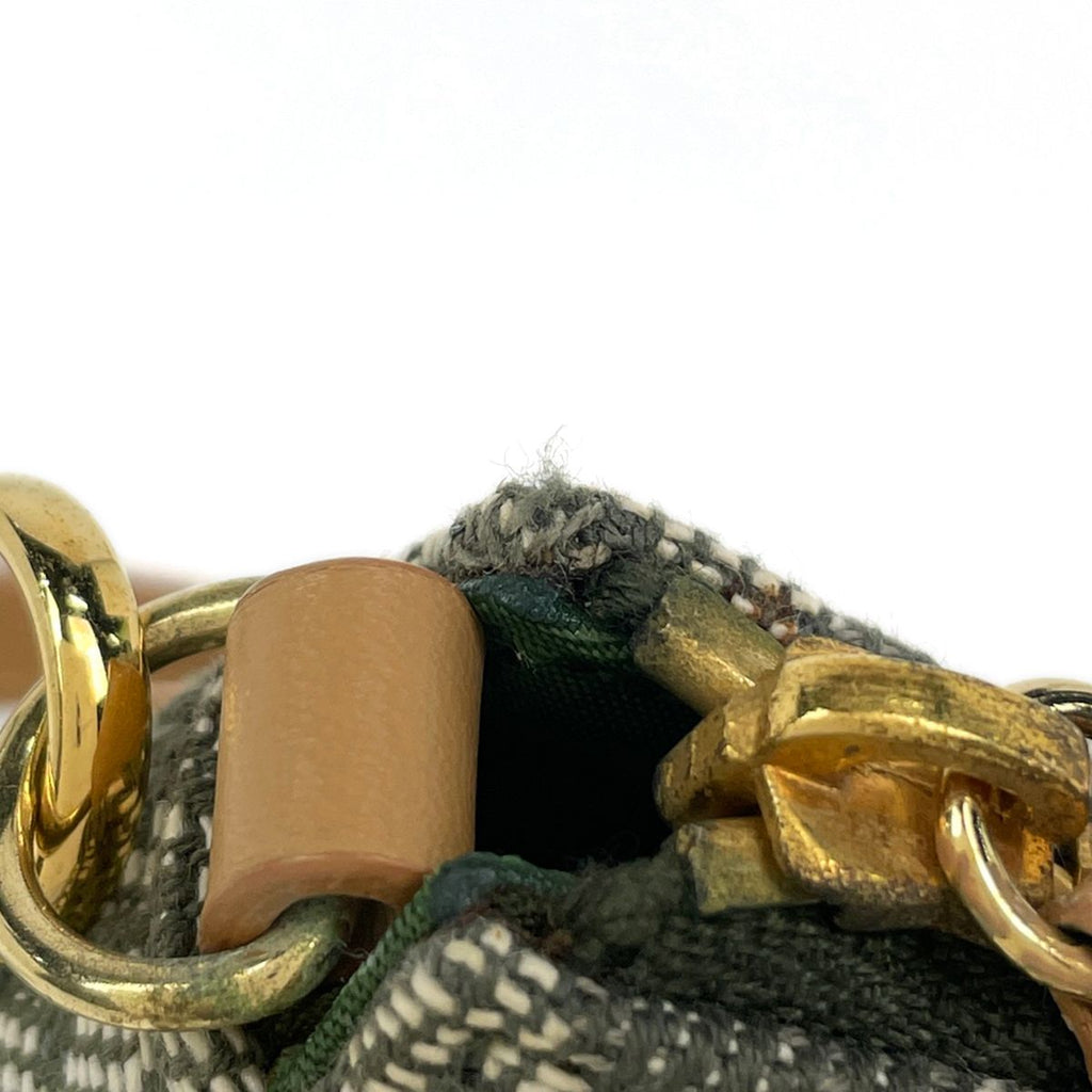 Dior Trotter Pattern Saddle Bag Canvas Green — view 6