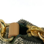 Dior Trotter Pattern Saddle Bag Canvas Green — view 6