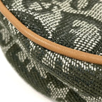 Dior Trotter Pattern Saddle Bag Canvas Green — view 3