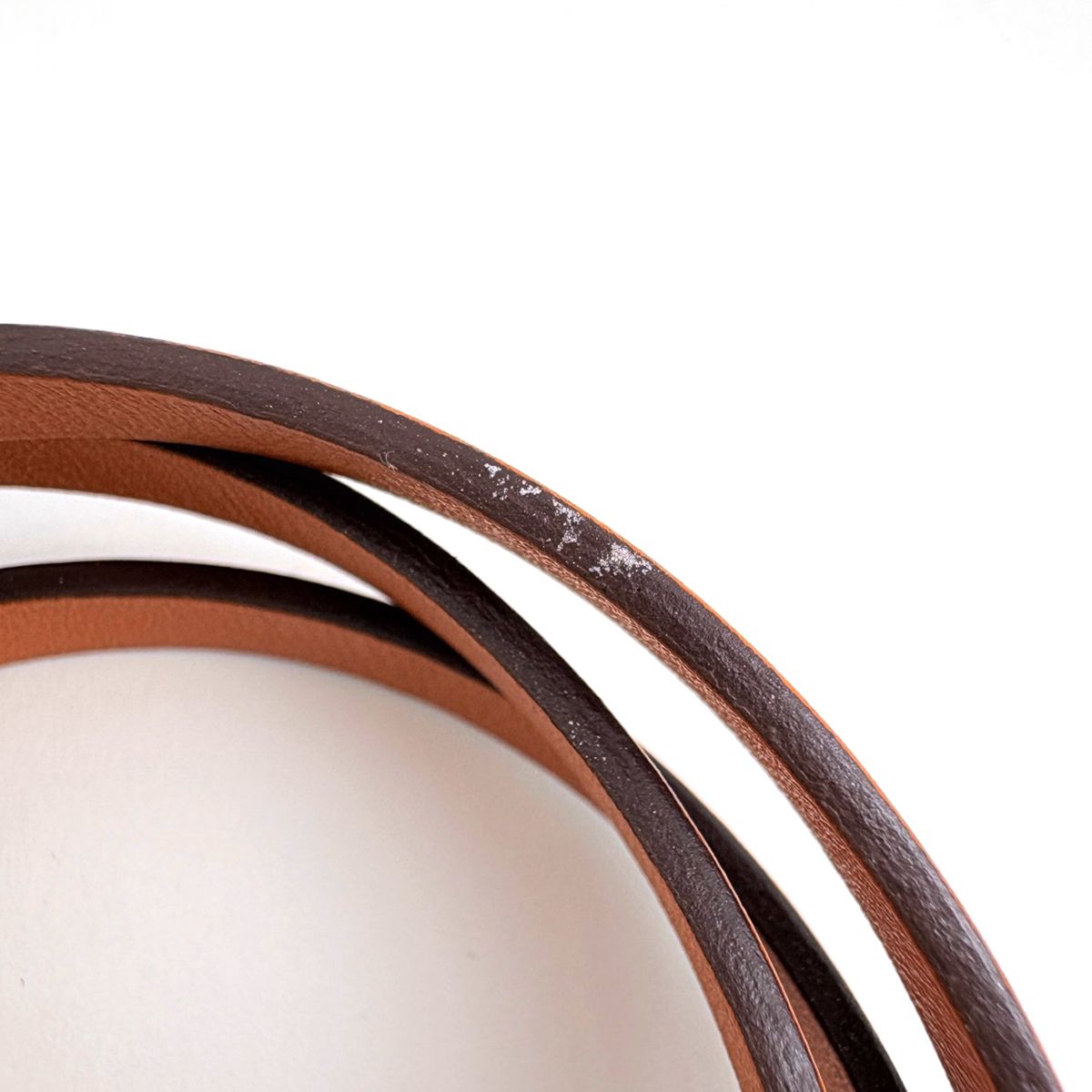 Hermes Hapi 3 Bracelet Leather Silver Plated Orange — view 3